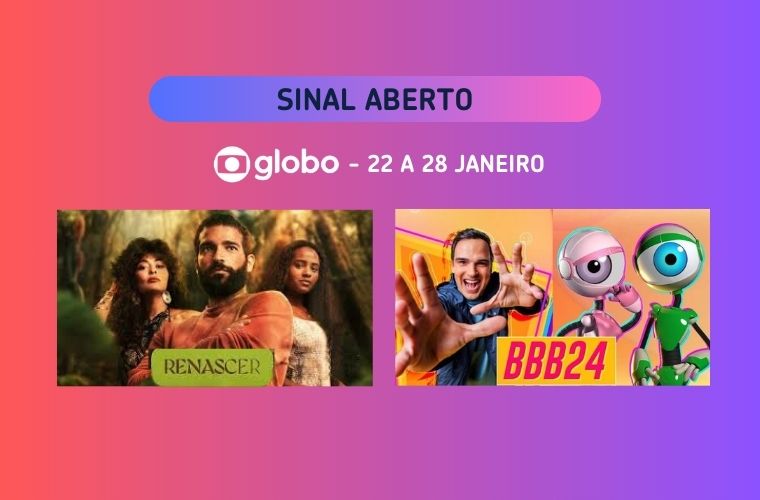 Sinal aberto do Canal Globo - 22 a 28 Janeiro